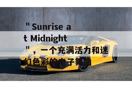 ＂Sunrise at Midnight＂，一个充满活力和迷幻色彩的电子舞曲